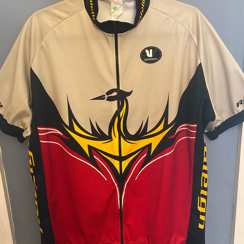 Vermarc Raleigh Mens Full Zip Short Sleeve Cycling Jersey